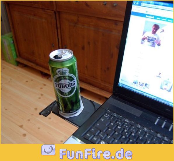 Laufwerk als Dosenhalter
