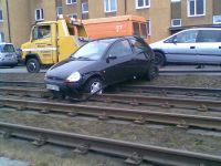 Frauenparkplatz auf Schienen