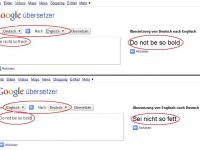Google Übersetzer: Sei nicht so frech
