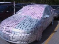 Eingepacktes Auto