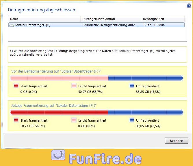 Gründliche Defragmentierung