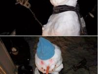 Schneemann sagt "Hallo!"