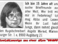 Frau Merkel Kontaktanzeige