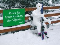 Nicht zu schnell die Piste runter fahren
