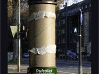 Litfasssäule als riesige Klorolle