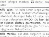 Freche Kontaktanzeige