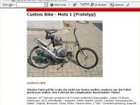 Fahrrad mit Rasenmäher-Motor
