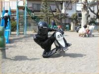 Biker beim üben