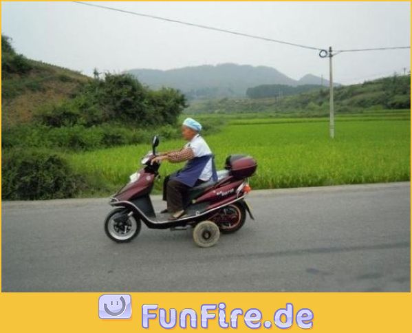 Stützräder am Roller