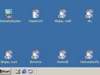 Mülltrennung auf dem Desktop