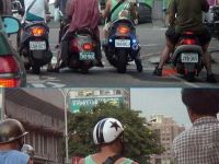 Kleiner Hund auf dem Motorrad