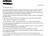 Brief von Karstadt