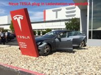 Neue Tesla plug in Ladestation vorgestel