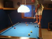 Wenn Dad Billard spielt
