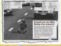 Zu schneller Bobbycar