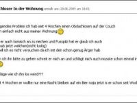 Obdachloser in der Wohnung