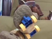 selbstgebaute Rollschuhe